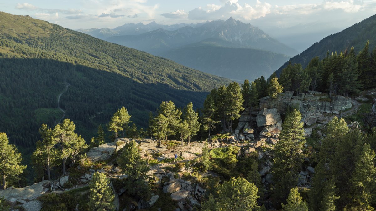 Szlak Zirbenweg z powietrza